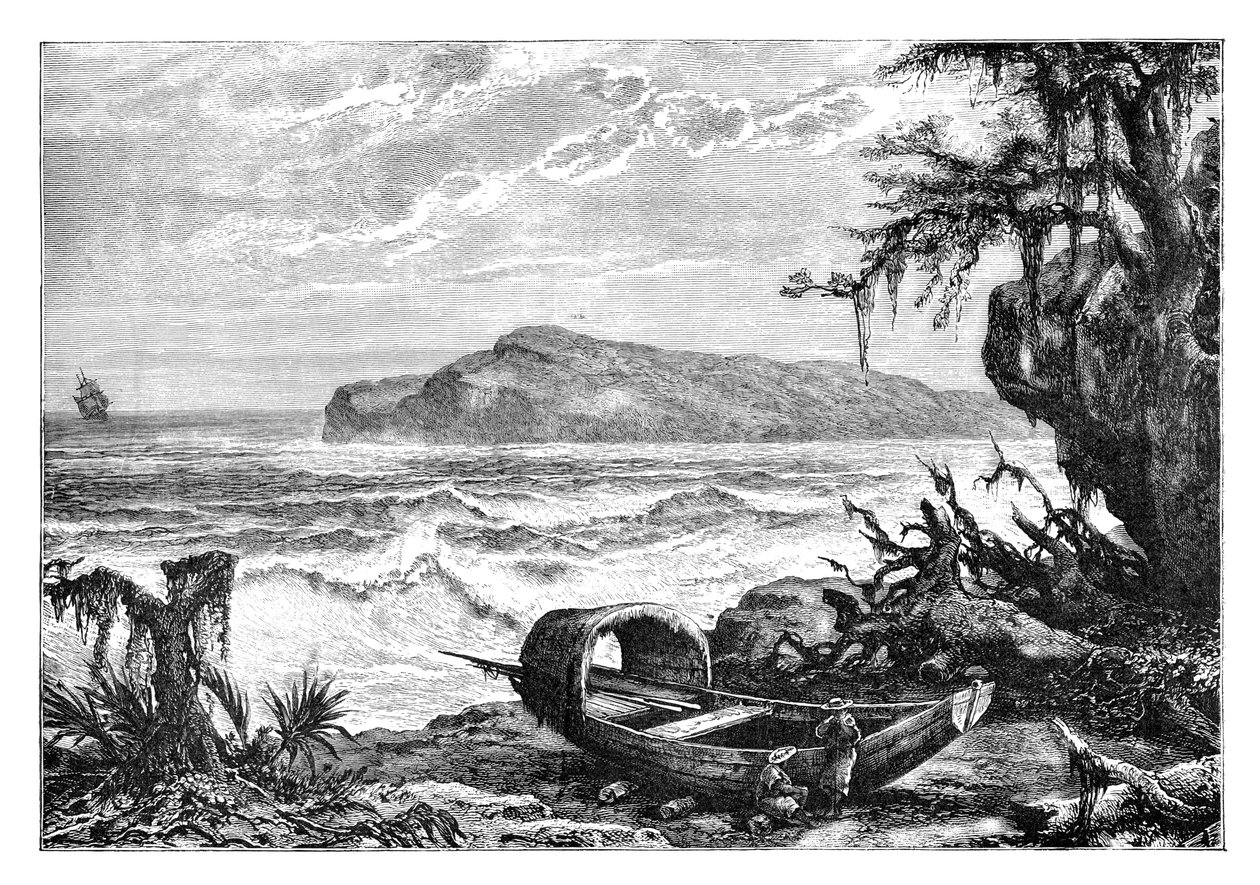 Turtle Island, View Taken at the Mouth of the Three Rivers by Unbekannt