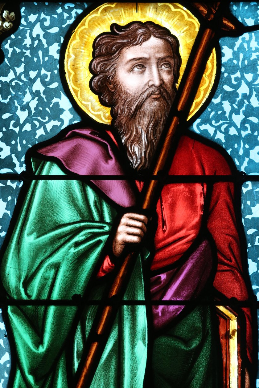 Vault de Lugny Church, Stained Glass Window: Saint Philip the Apostle, France by Unbekannt