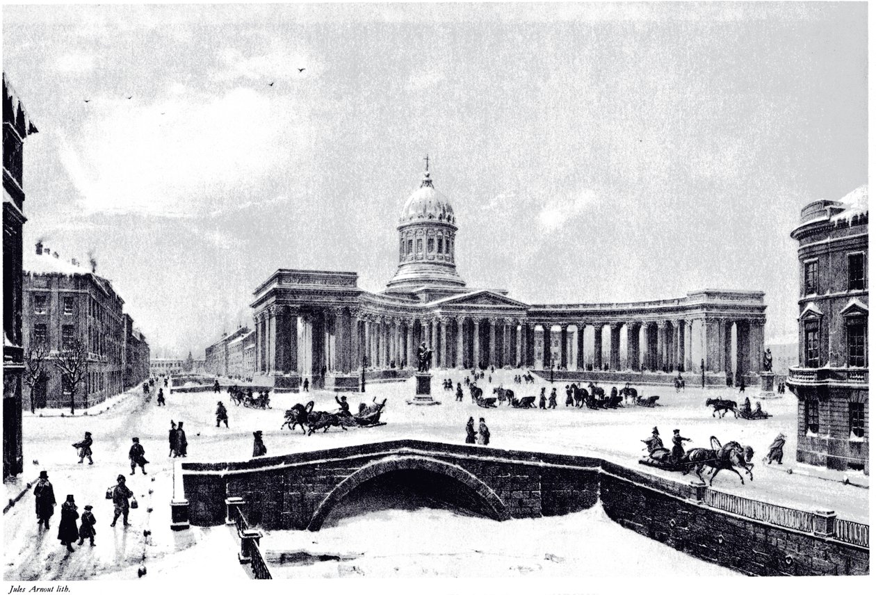 View of the Kazan Cathedral in Saint Petersburg by Unbekannt