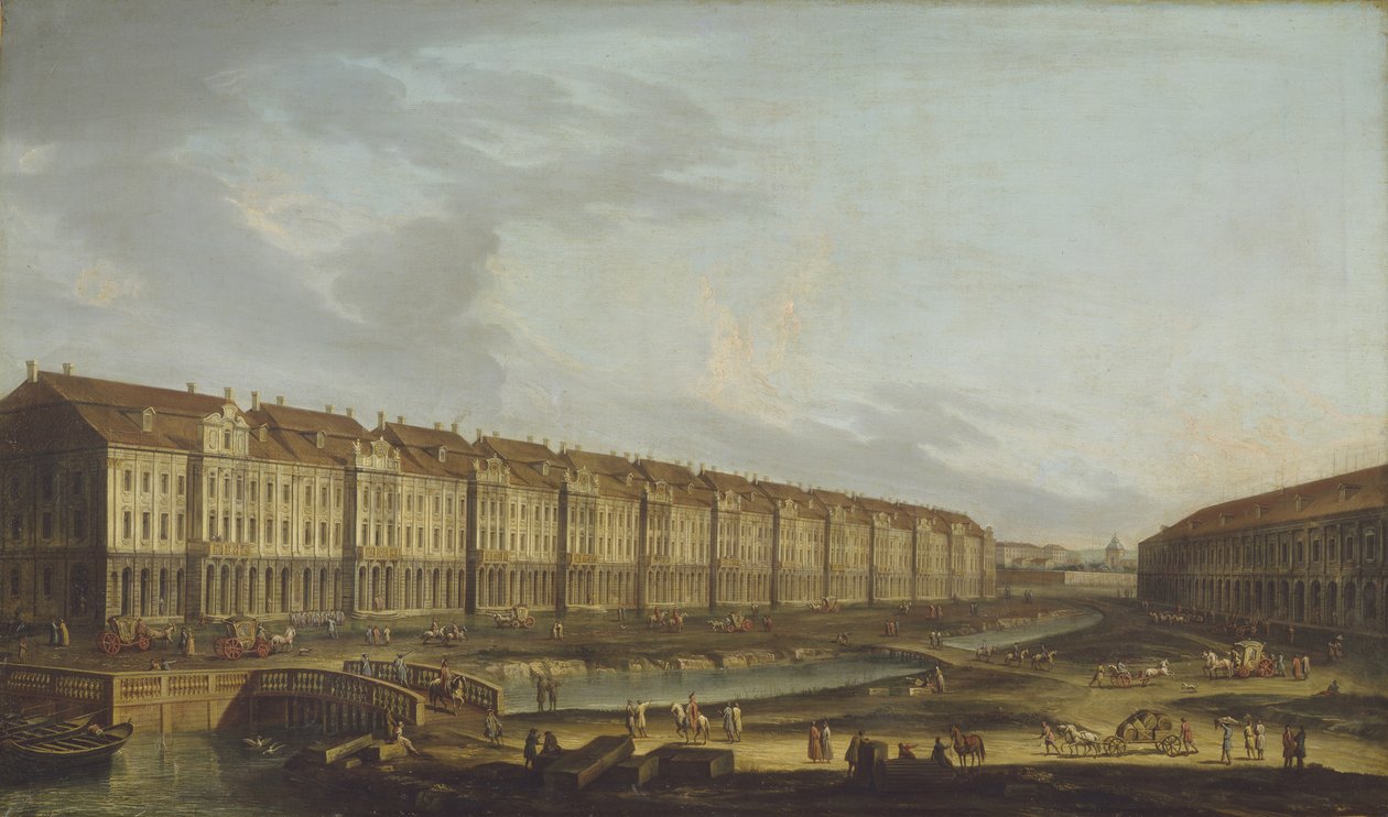 View of the Twelve Collegia building in Saint Petersburg, Mid of the 18th century by Unbekannt