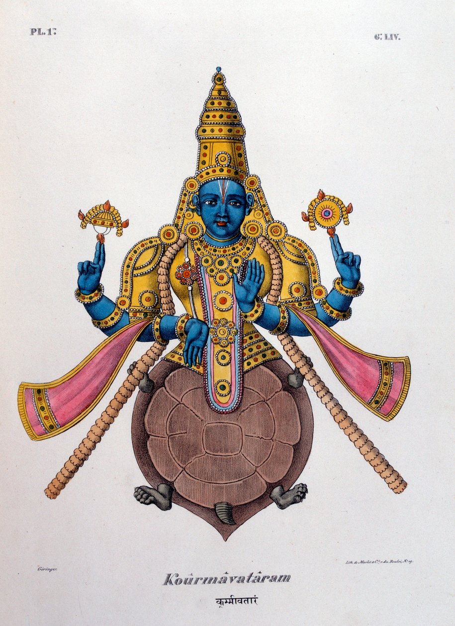 Vishnu, One of the Gods of the Hindu Trinity Trimurti by Unbekannt