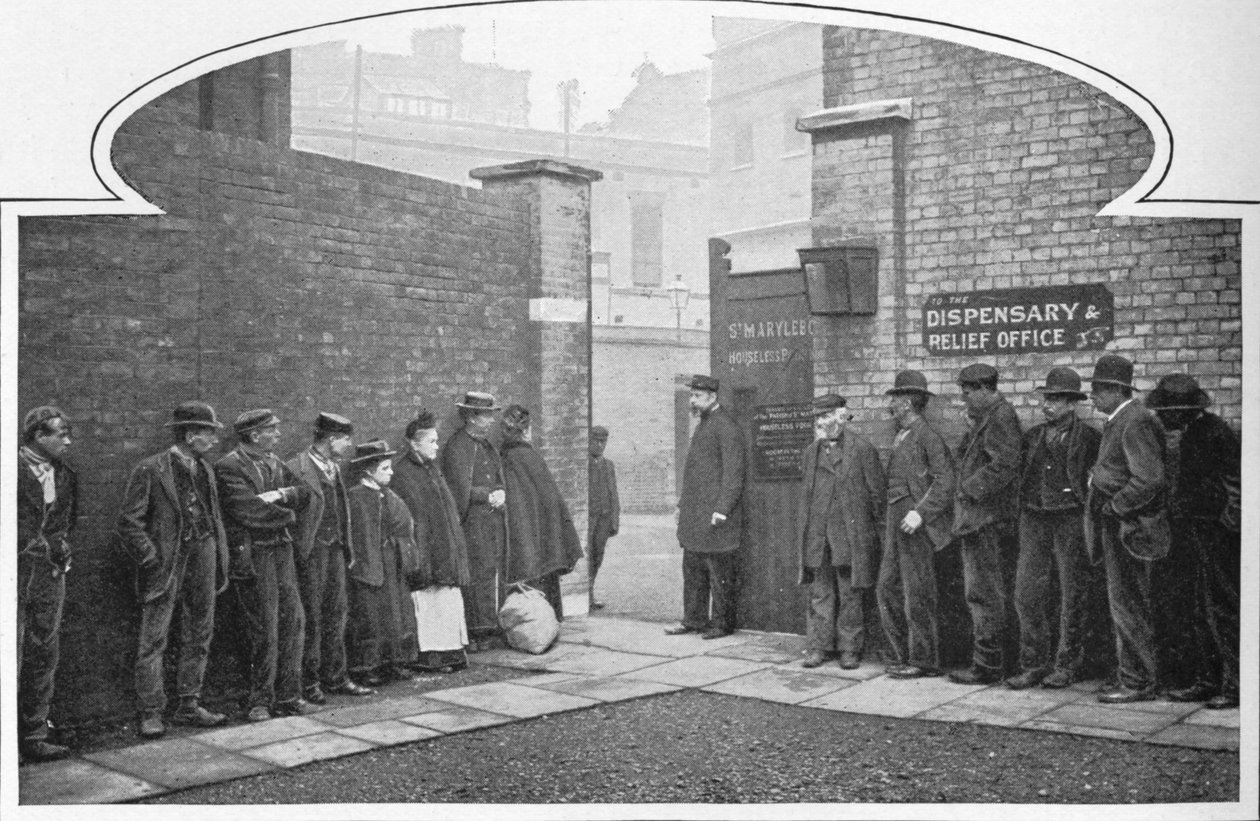 Waiting for Admission to St Marylebone Workhouse, Luxborough Street, London by Unbekannt
