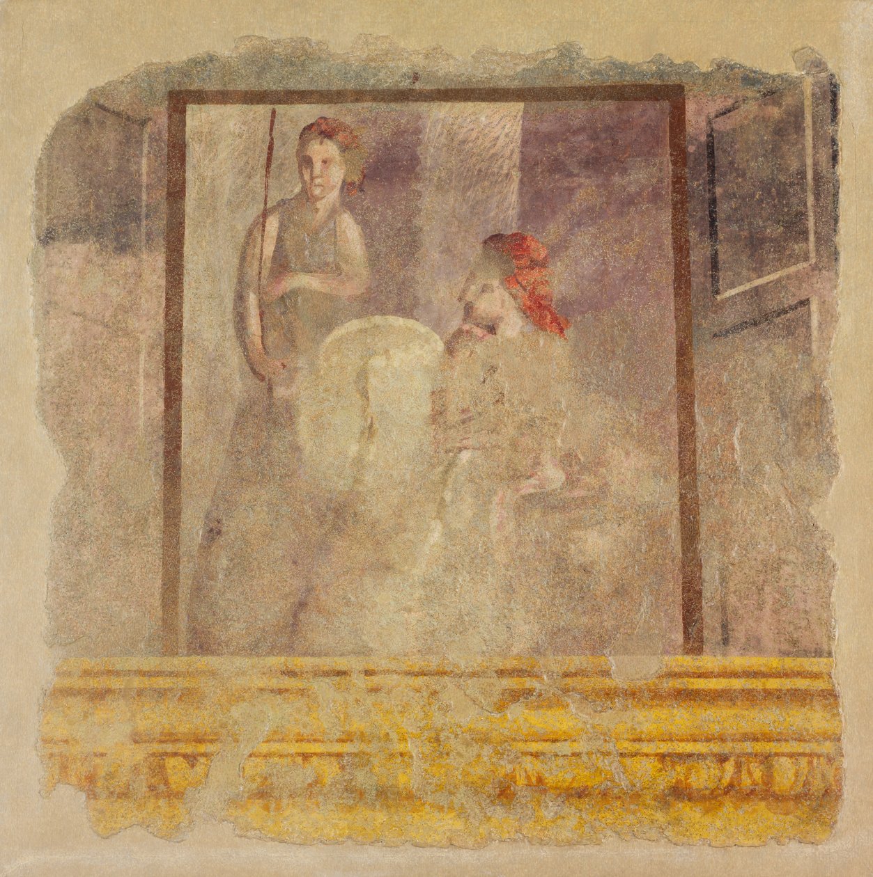 Wall Painting Fragment from the North Wall of Room H of the Villa of P. Fannius, ca. 50-40 B.C. by Unbekannt