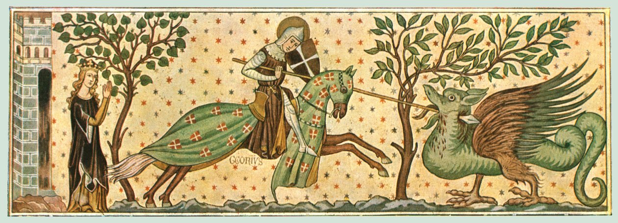 Wall painting in the Church of St Gieri, Rhazuns, Grisons, Switzerland, 1928 by Unbekannt