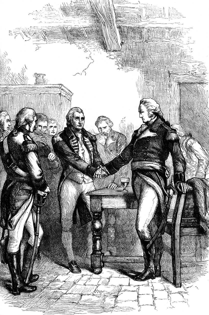Washington taking leave of his old comrades by Unbekannt