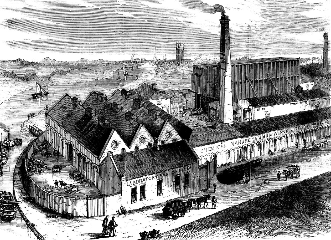 Webbs Chemical Factory, Diglis, Worcestershire, c1860 by Unbekannt