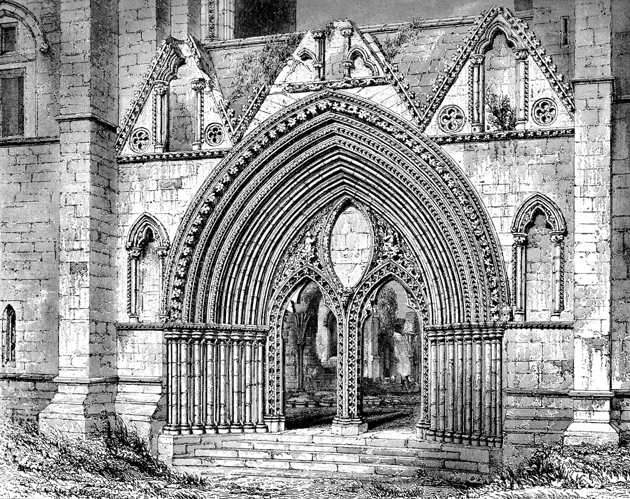 Western Doorway of Elgin Cathedral, Elgin, Moray, Scotland by Unbekannt