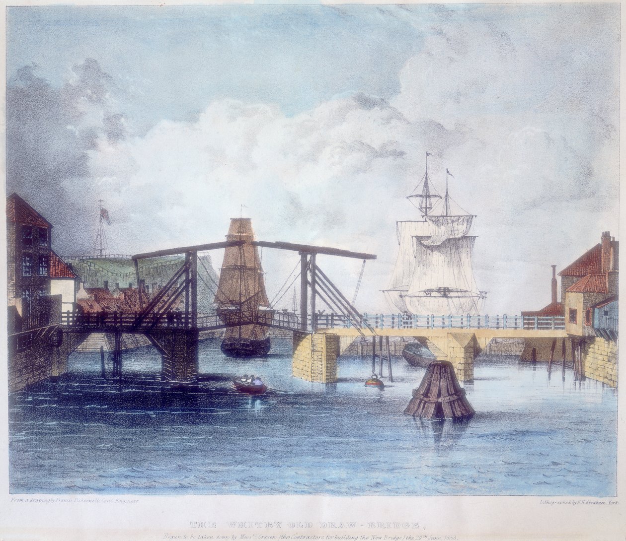 Whitby Harbour, Yorkshire, at the Mouth of the River Esk, c1833 by Unbekannt