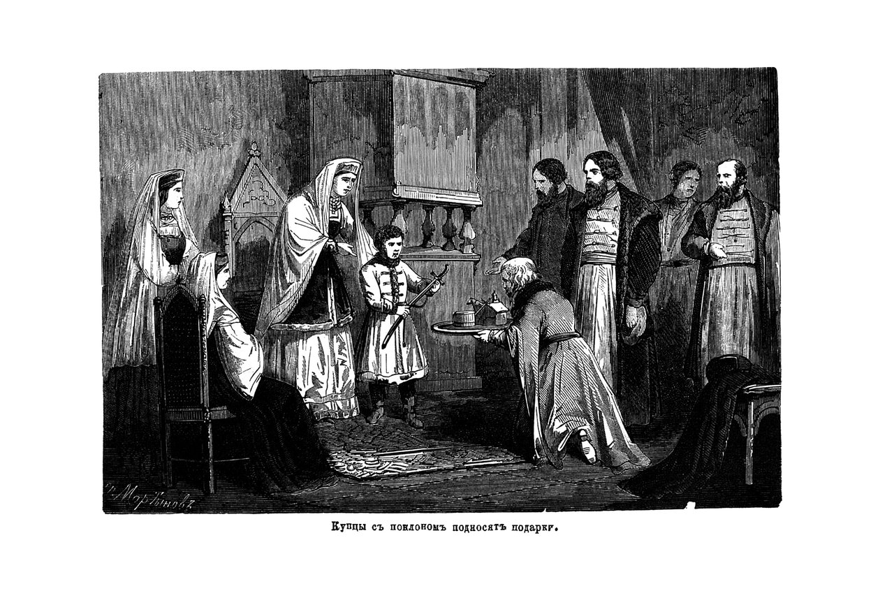 Young Peter the Great Receives Gifts from the Merchants by Unbekannt