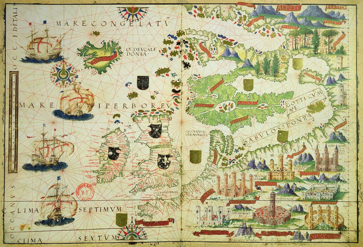 Map of Europe, from a Facsimile of the 