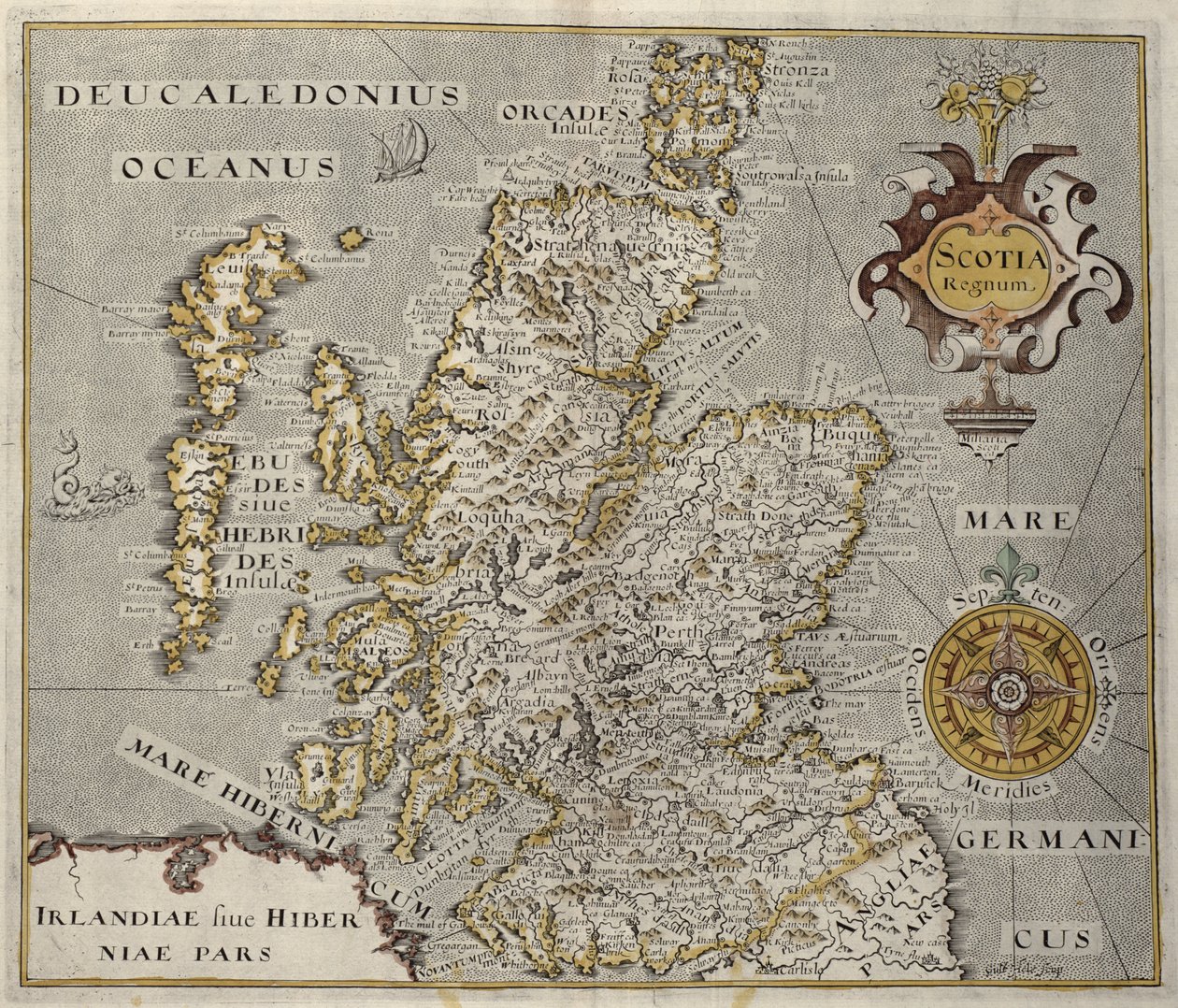 Map of the Kingdom of Scotland, 17th century Scotia Regnum by Unbekannt Unbekannt