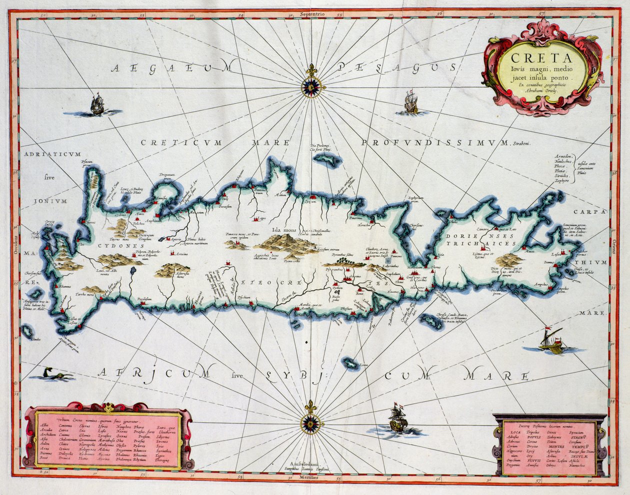 Map showing the Island of Crete, c.1570, by Abraham Ortelius by Unbekannt Unbekannt