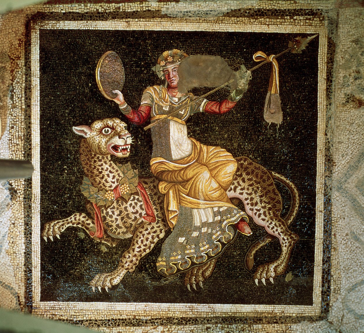 Mosaic of Dionysus riding a Leopard, c.180 AD by Unbekannt Unbekannt