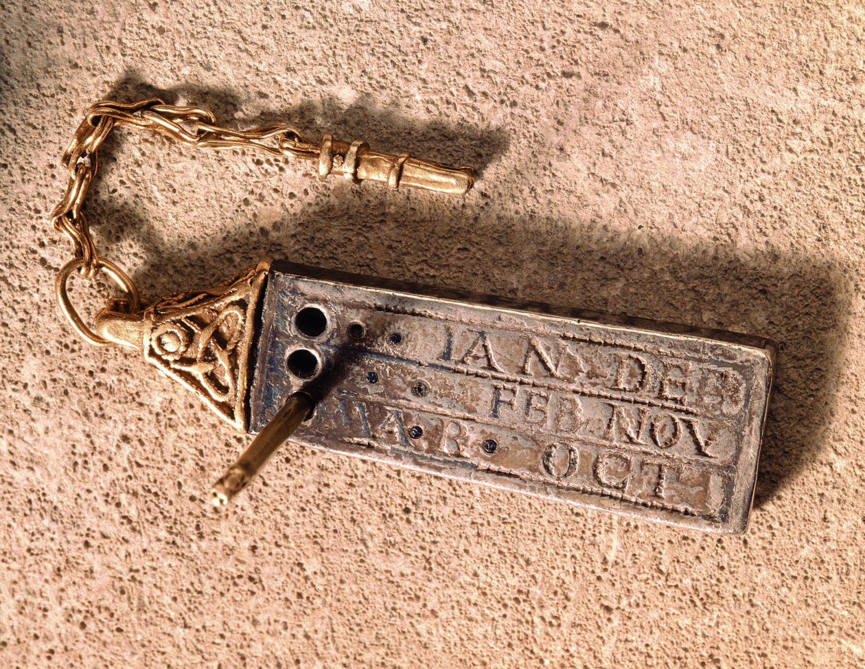 Portable sundial, silver and gold, 10th century by Unbekannt Unbekannt