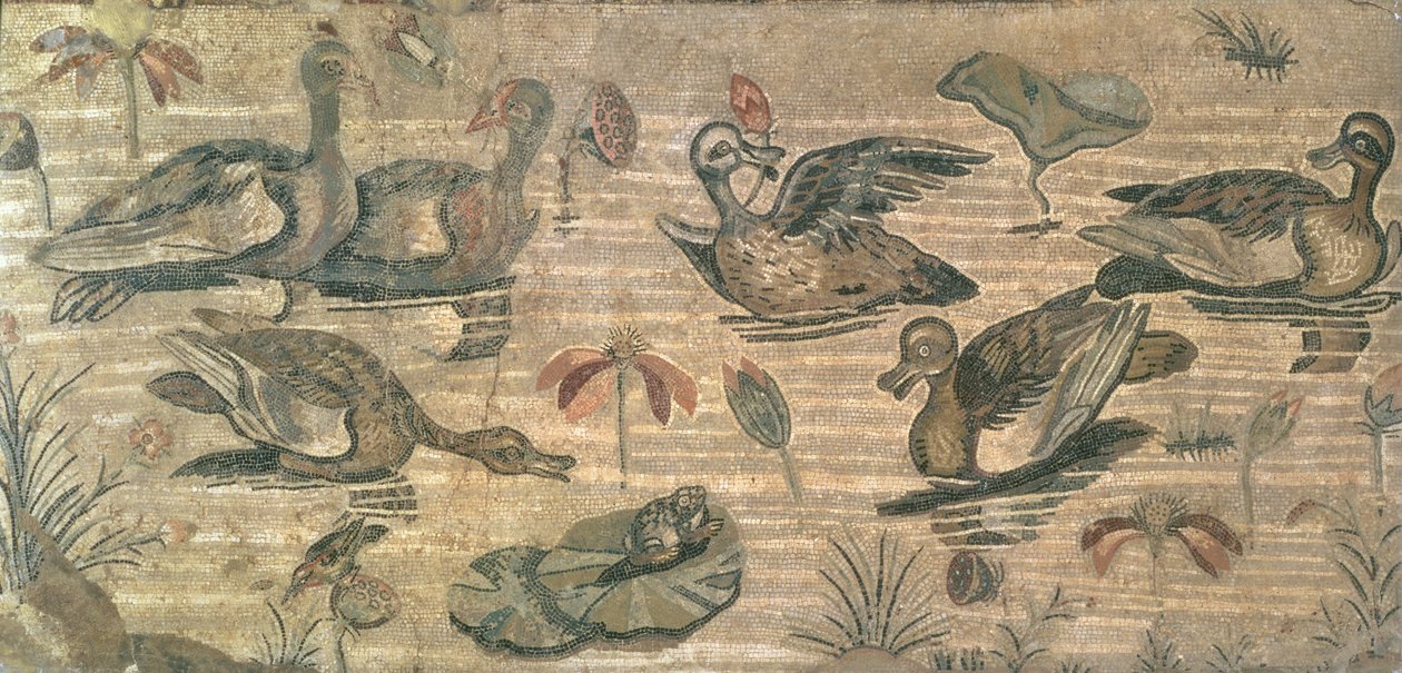 Scene of Waterfowl on the Nile from the House of the Faun, Pompeii, 2nd Century BC by Unbekannt Unbekannt
