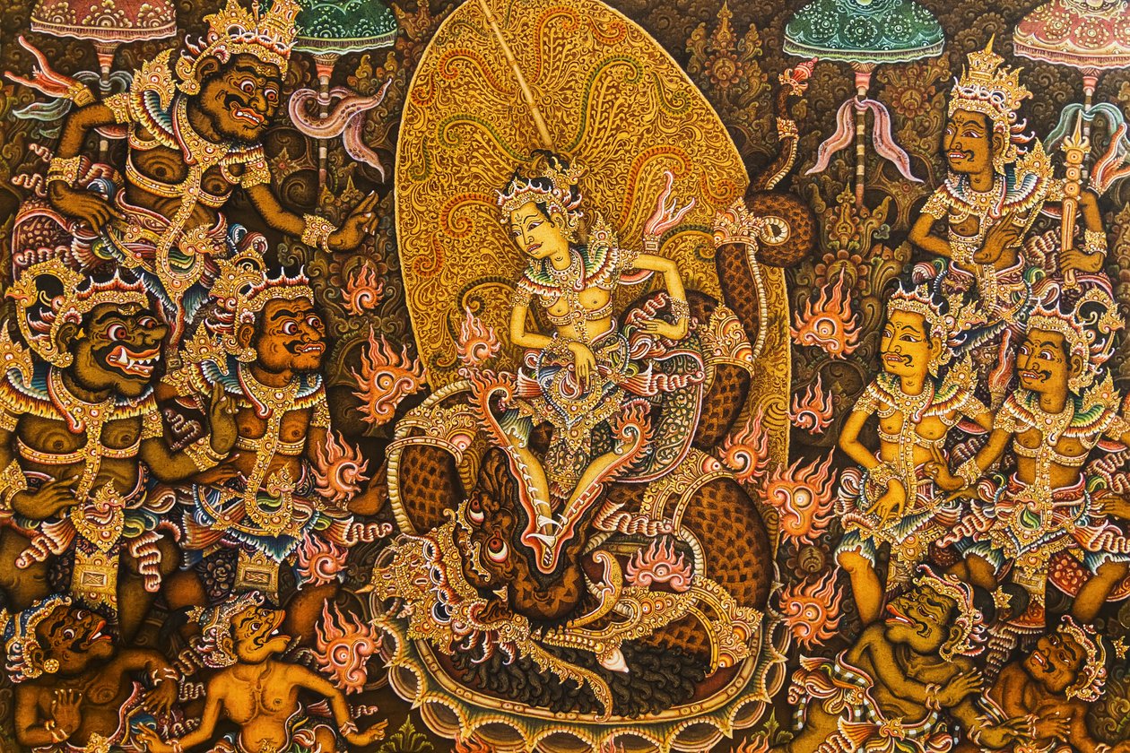 Semara and Ratih, Painting by Ketut Mandra on Display at the Museum Puri Lukisan, Ubud, Bali, Indonesia by Unbekannt Unbekannt