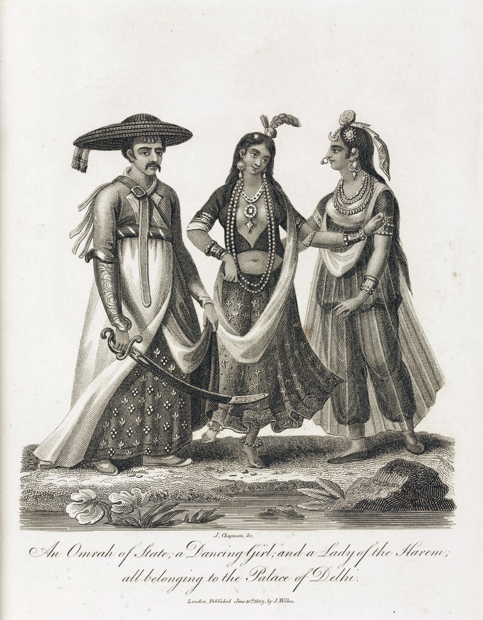 An Omrah of State; a Dancing Girl; and a Lady of the Harem, India by Unbekannt