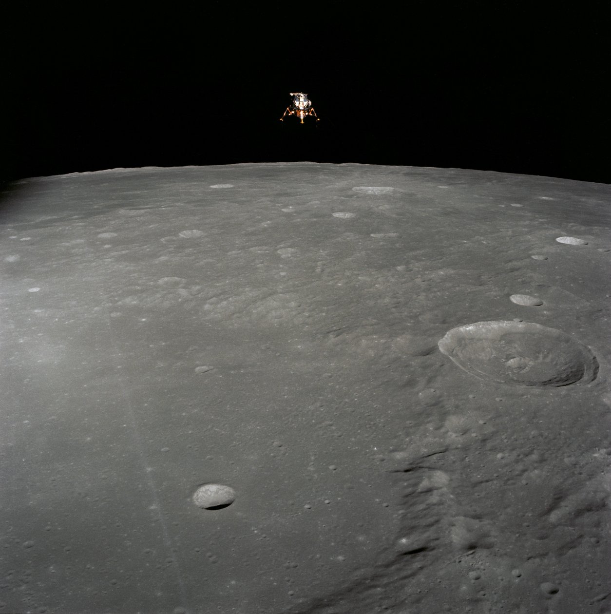 Apollo 12 lunar module Intrepid landing on the Moon