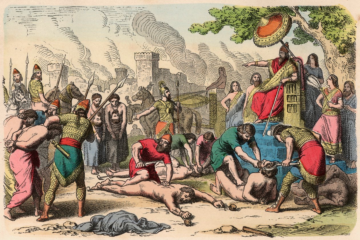 Assyrians: The torturing and execution of prisoners of war by Unbekannt