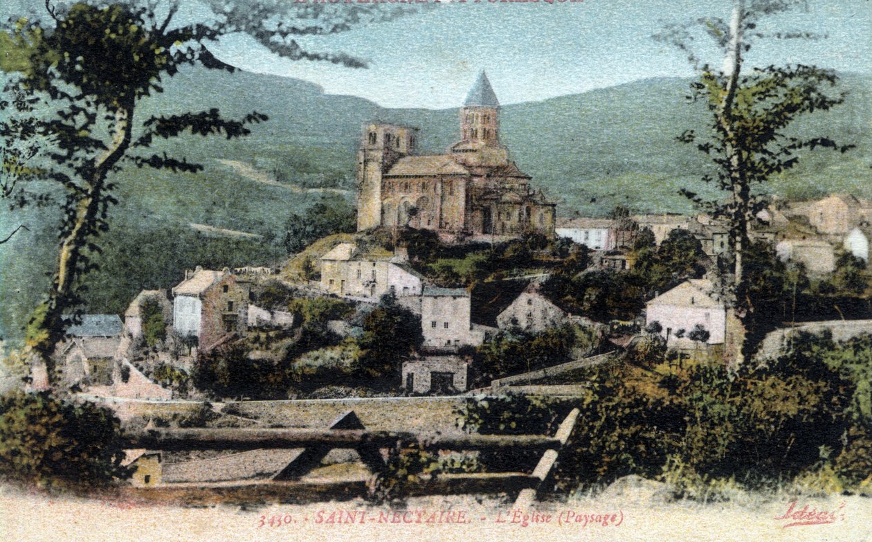 Saint Nectaire: View of the Village and the Church by William M. Timlin