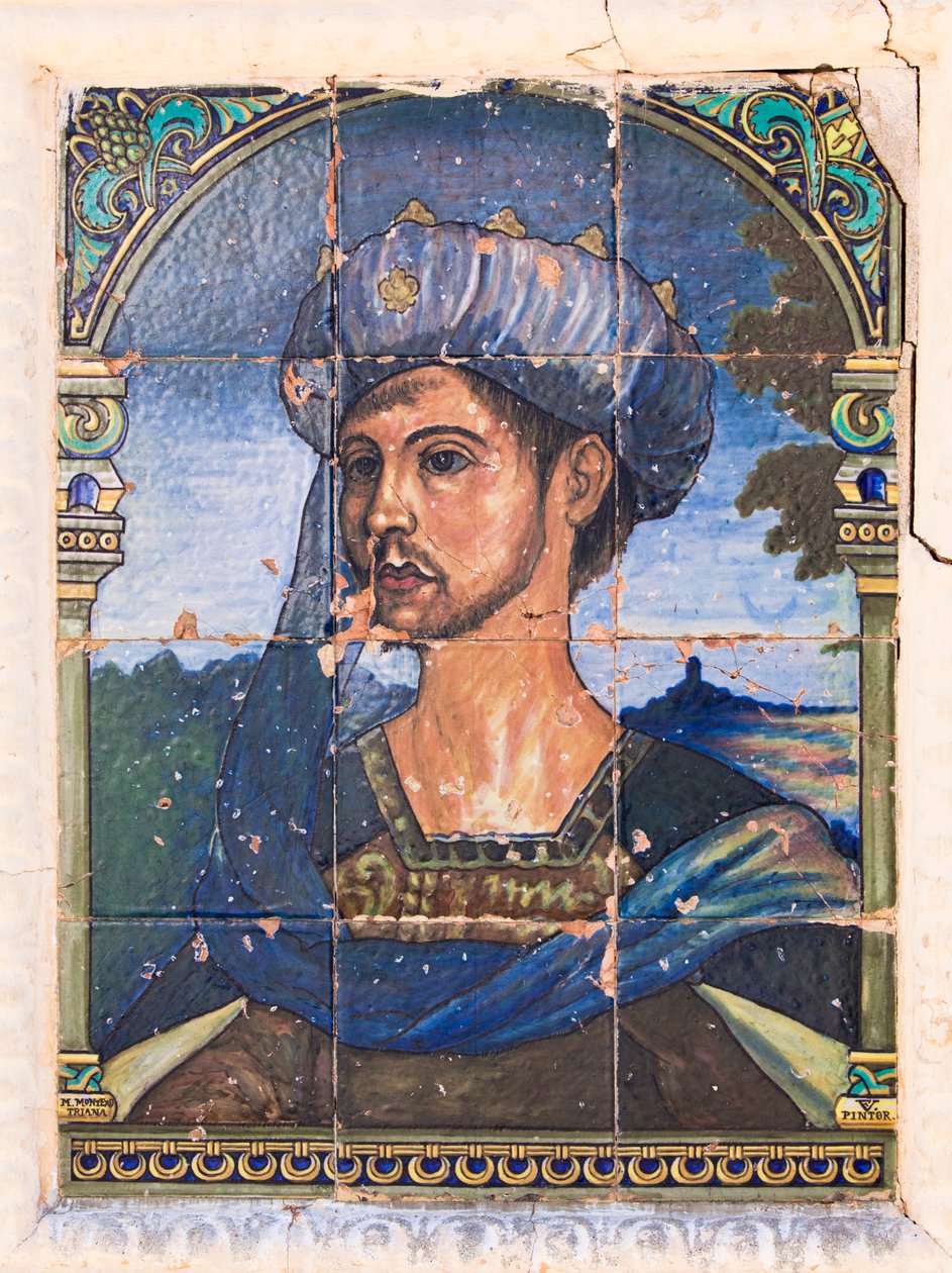 Ceramic Tile Painting on Casa del Rey Moro, the House of the Moorish King, Ronda, Malaga Province, Spain by Unbekannt