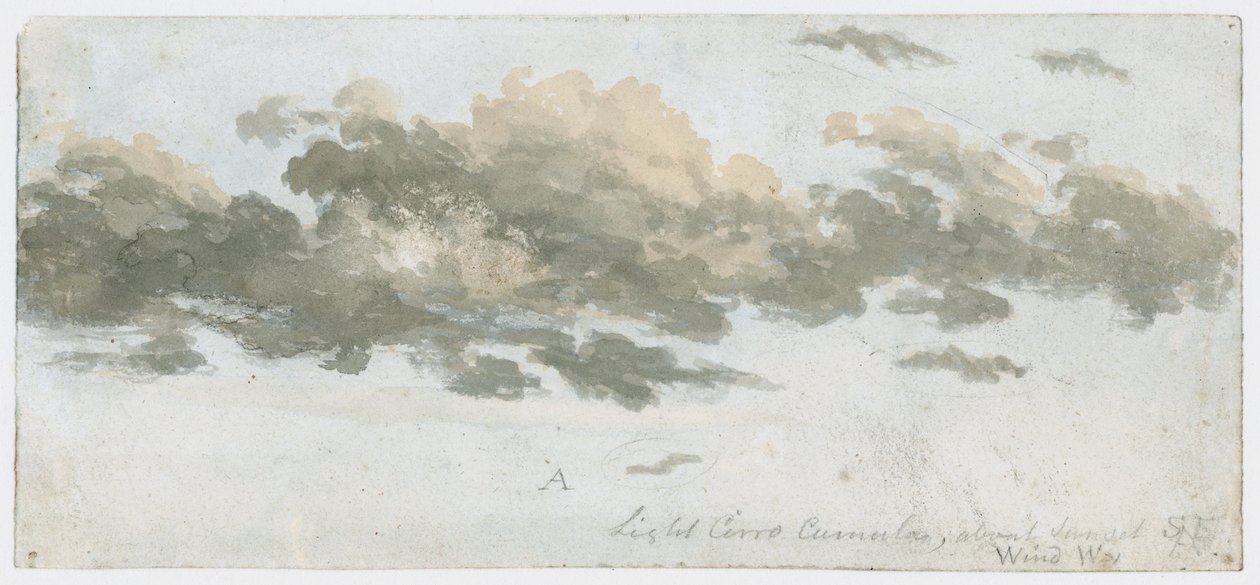 Cirrocumulus, cloud study by Unbekannter Künstler