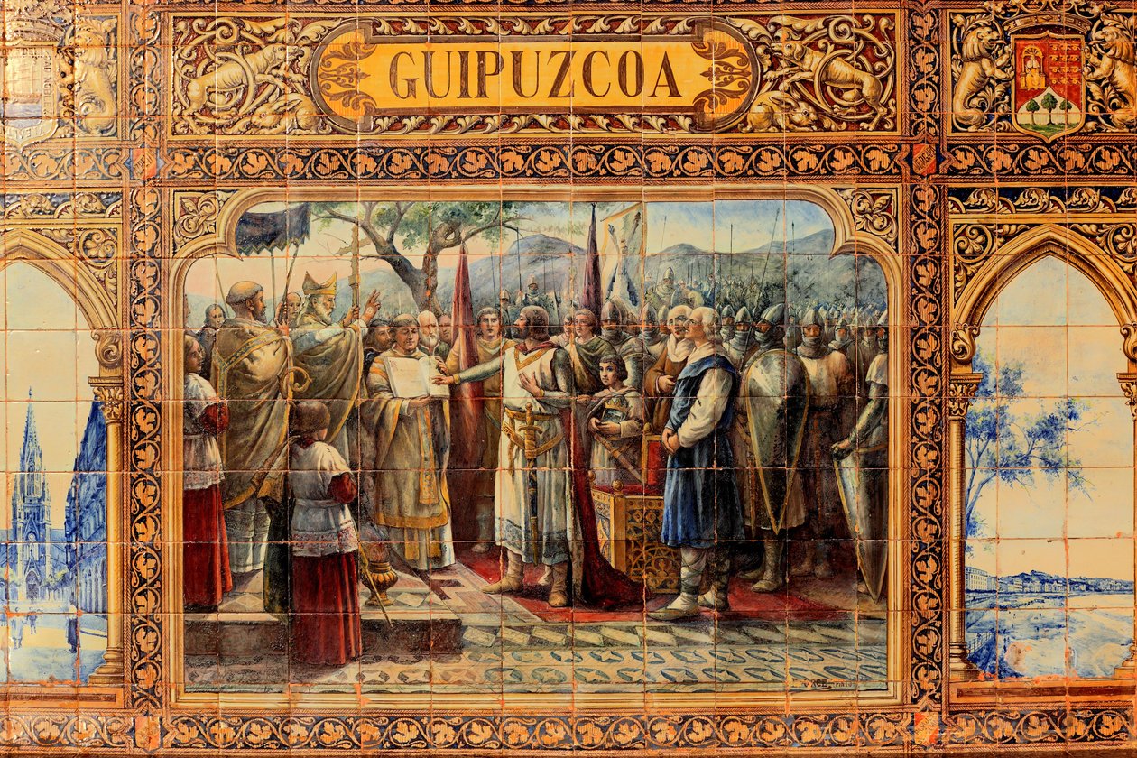 City of Seville, Plaza de España, Tile Ornaments by Unbekannter Künstler