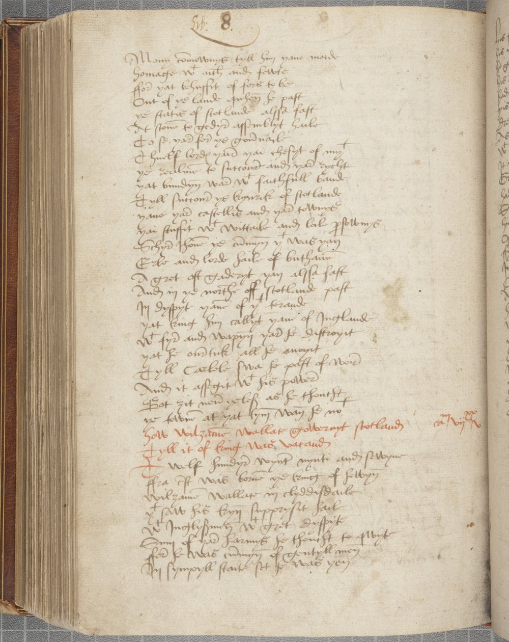Copy of the Chronicle Andrew of Wyntoun, Fol 319 verso, c.1550 by Unbekannt