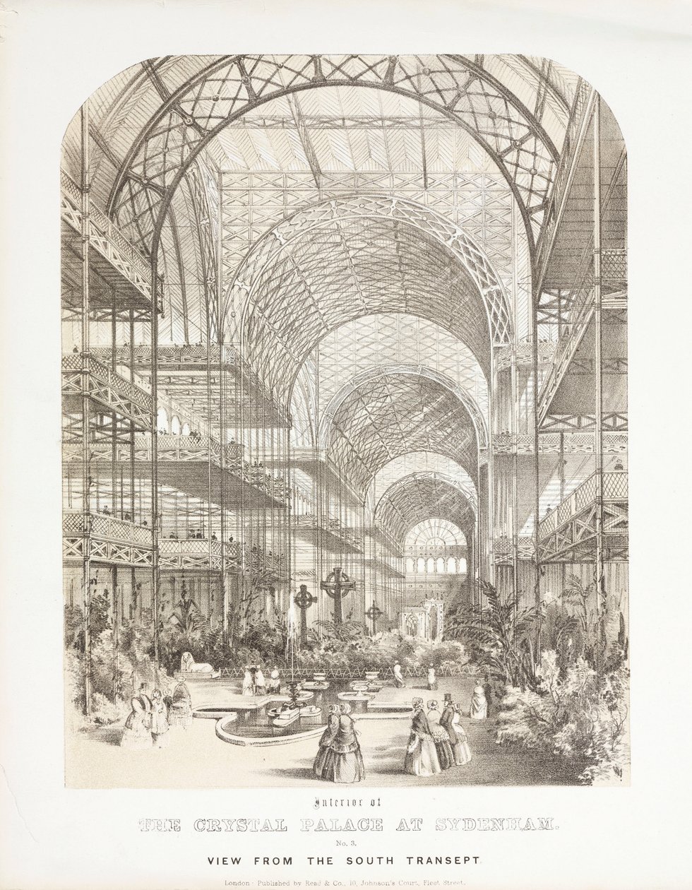 View from the South Transept, Crystal Palace, Sydenham by Unbekannt