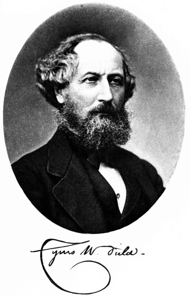 Cyrus W Field, American financier and entrepreneur, c 1875 by Unbekannt
