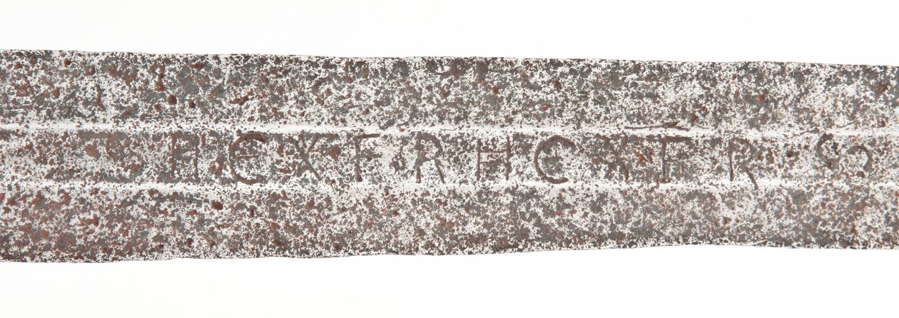 (Detail) Late Medieval Broadsword with Earlier Viking Blade and Armorial Bearings of the De Bohun Family by Unbekannt