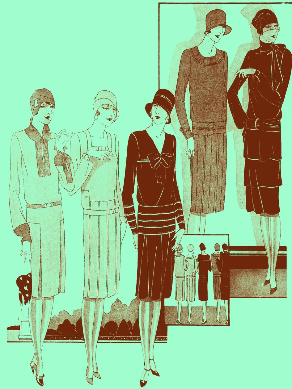 Fashion: dresses in spring 1928 by Unbekannter Künstler
