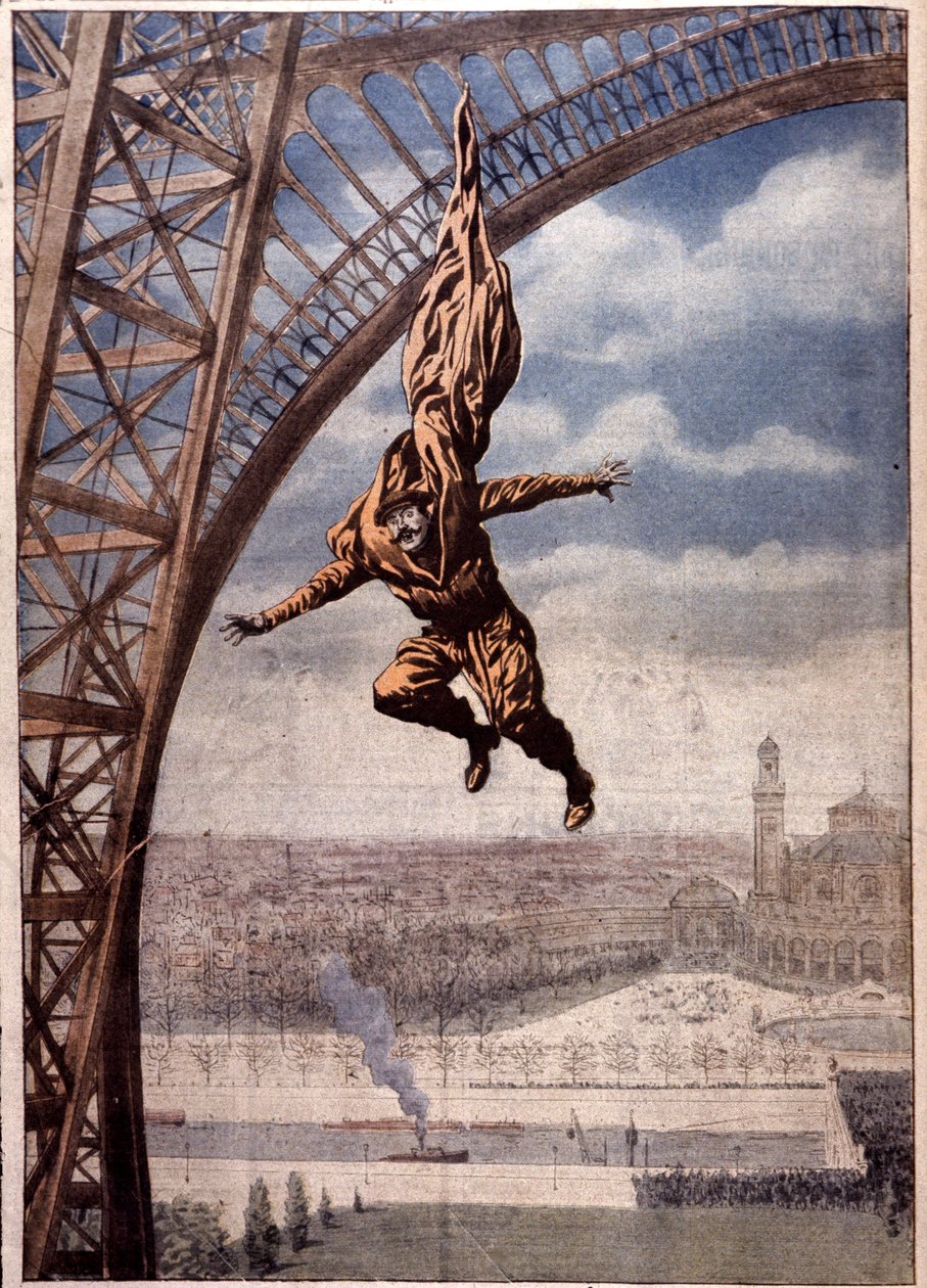 Franz Reichelt Died Testing His "Parachute Coat" from Eiffel Tower by Unbekannter Künstler