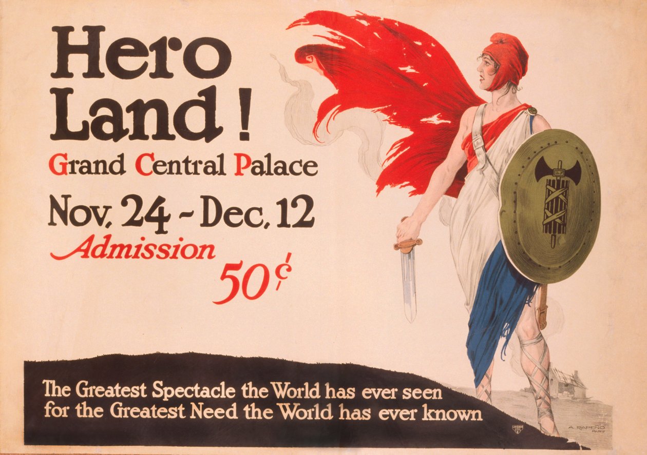 French Hero Land Poster, New York by Unbekannt