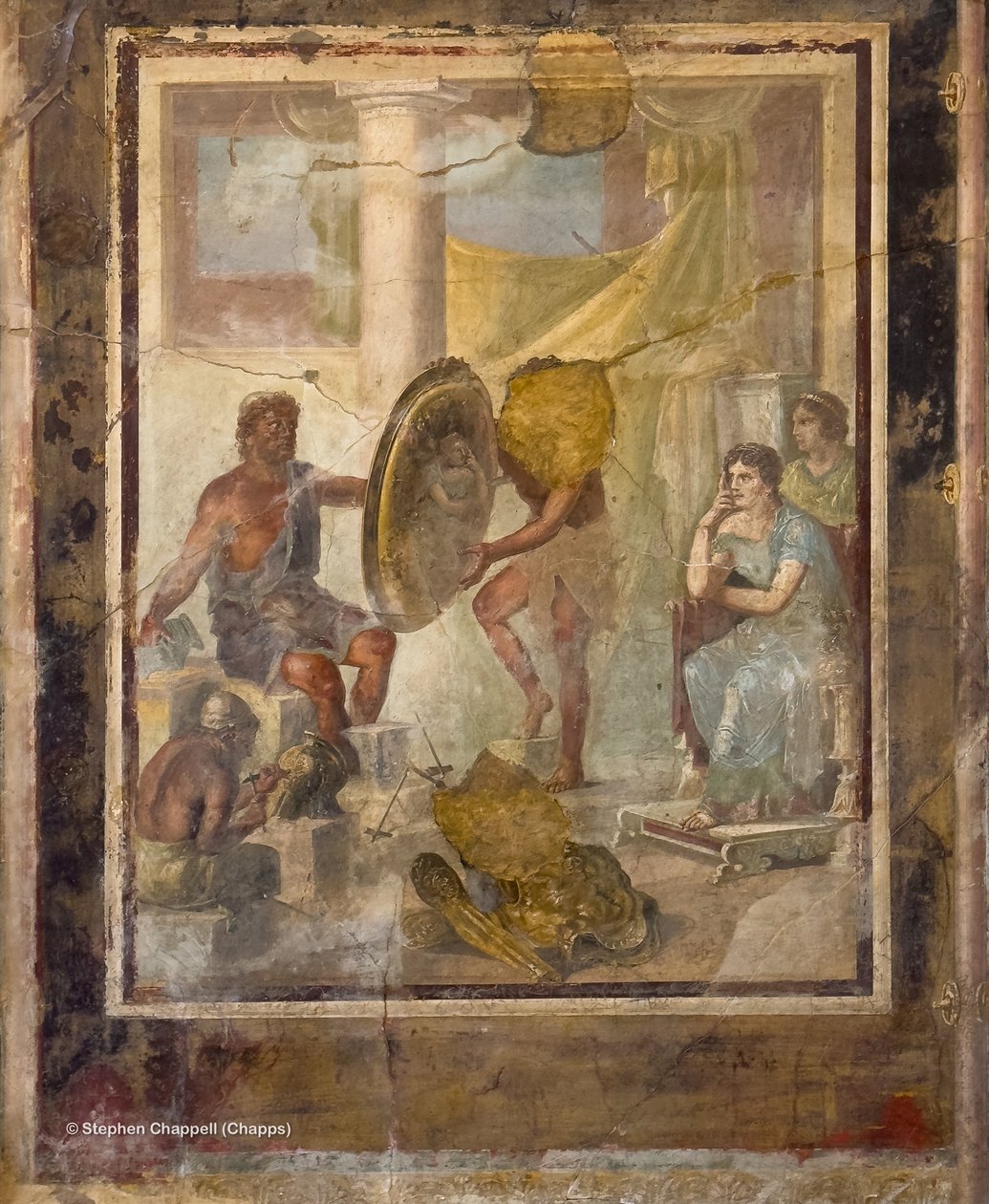 Fresco Depicting Thetis in the Workshop of Hephaestus, Ordering Armor for Achilles by Unbekannter Künstler