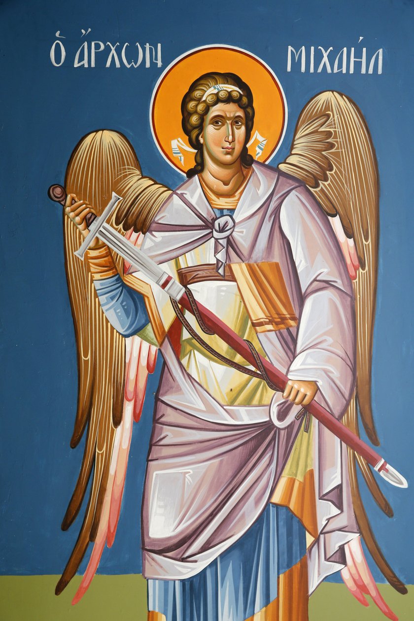 Archangel Saint Michael Fresco by Unbekannt