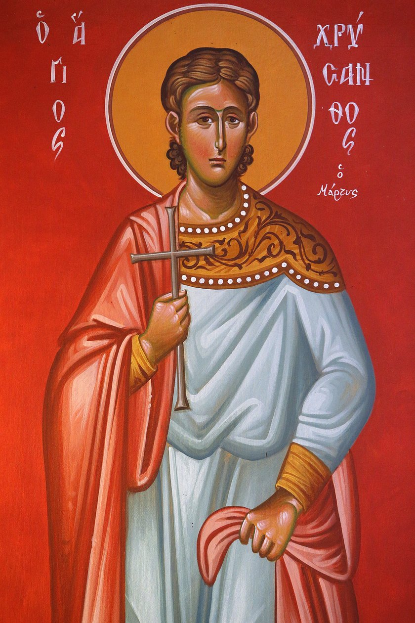 Saint Chrysanthos Fresco by Unbekannt