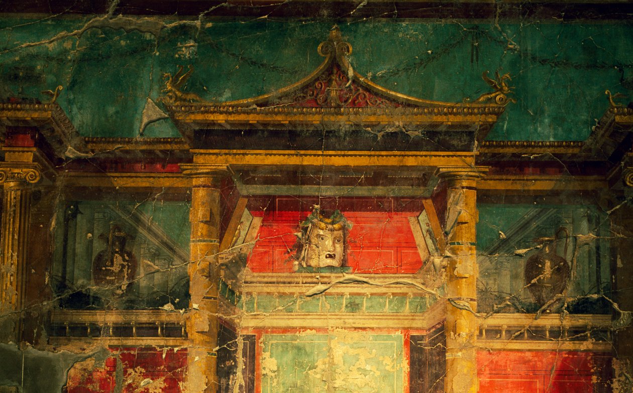 Fresco in salon, Villa Poppaea, archaeological area of Oplonti, Torre Annunziata (Unesco World Heritage List) by Benjamin Baud