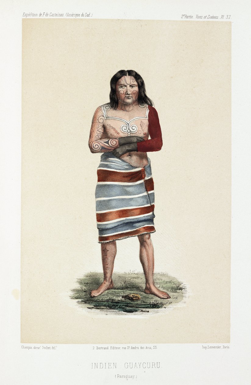 Guaycuru Indian, Paraguay, c 1843-1847 by Unbekannt
