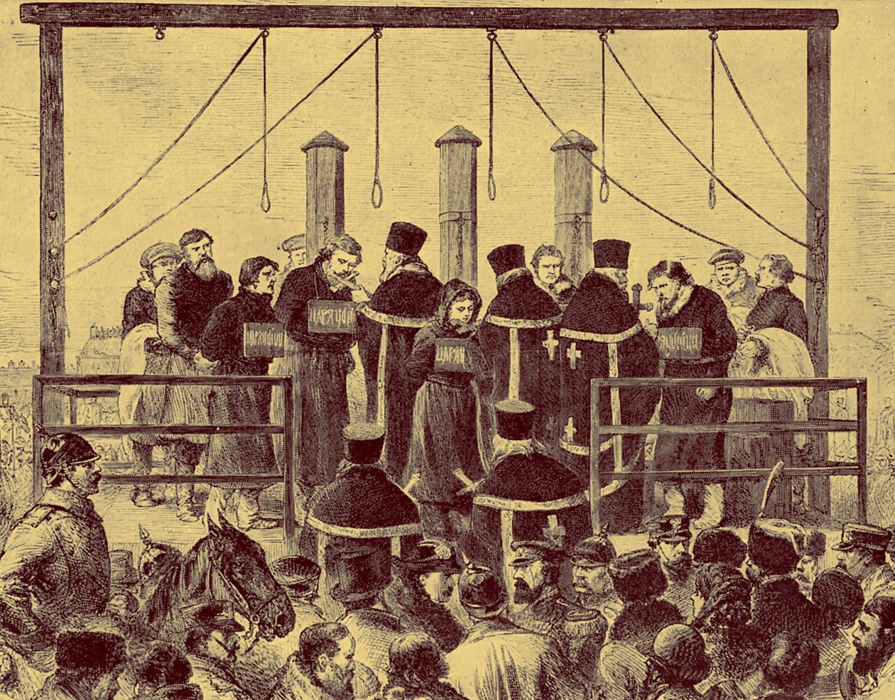 Hanging of anarchists in Russia by Unbekannter Künstler