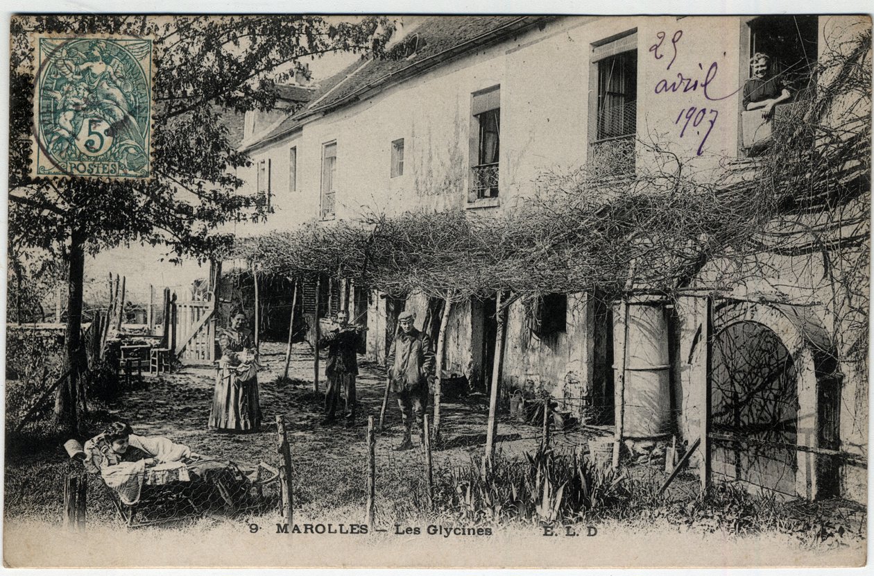 Ile de France, Val de Marne (94), Marolles en Brie: Les Glycines - Postcard dated 1907 by Unknown