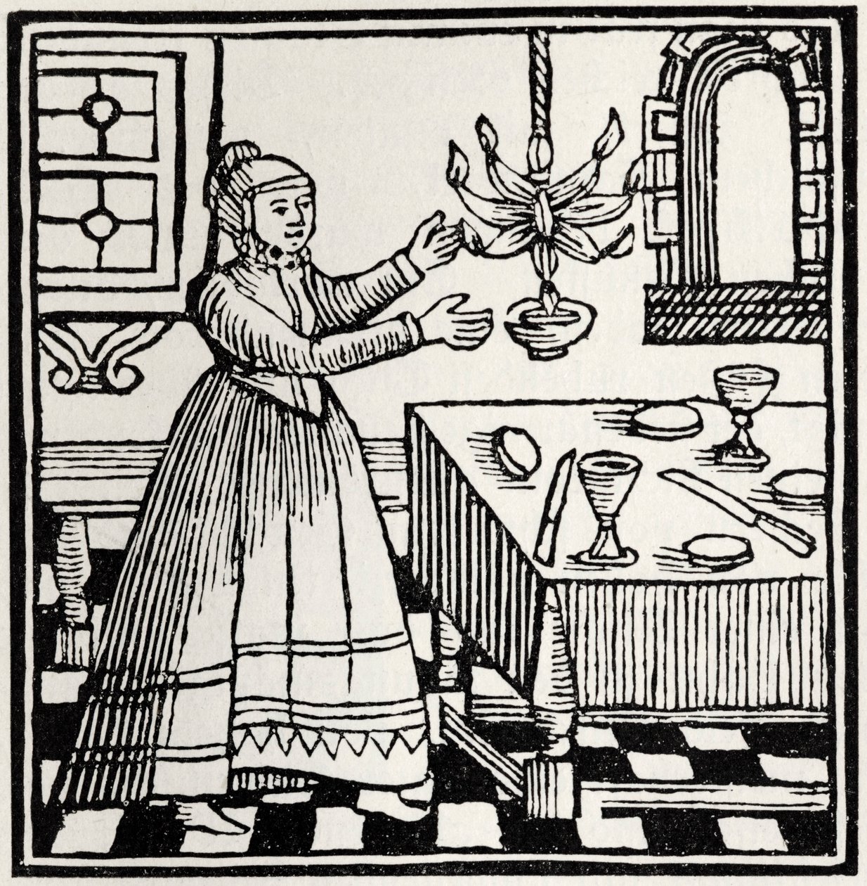 Jewish Woman Lighting the Sabbath by Unbekannter Künstler