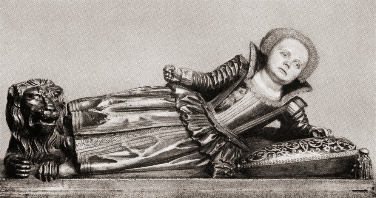 Mary of England, Scotland and Ireland, from Her Tomb at Westminster Abbey, from The Girl Through the Ages, Published 1933 by Unbekannt