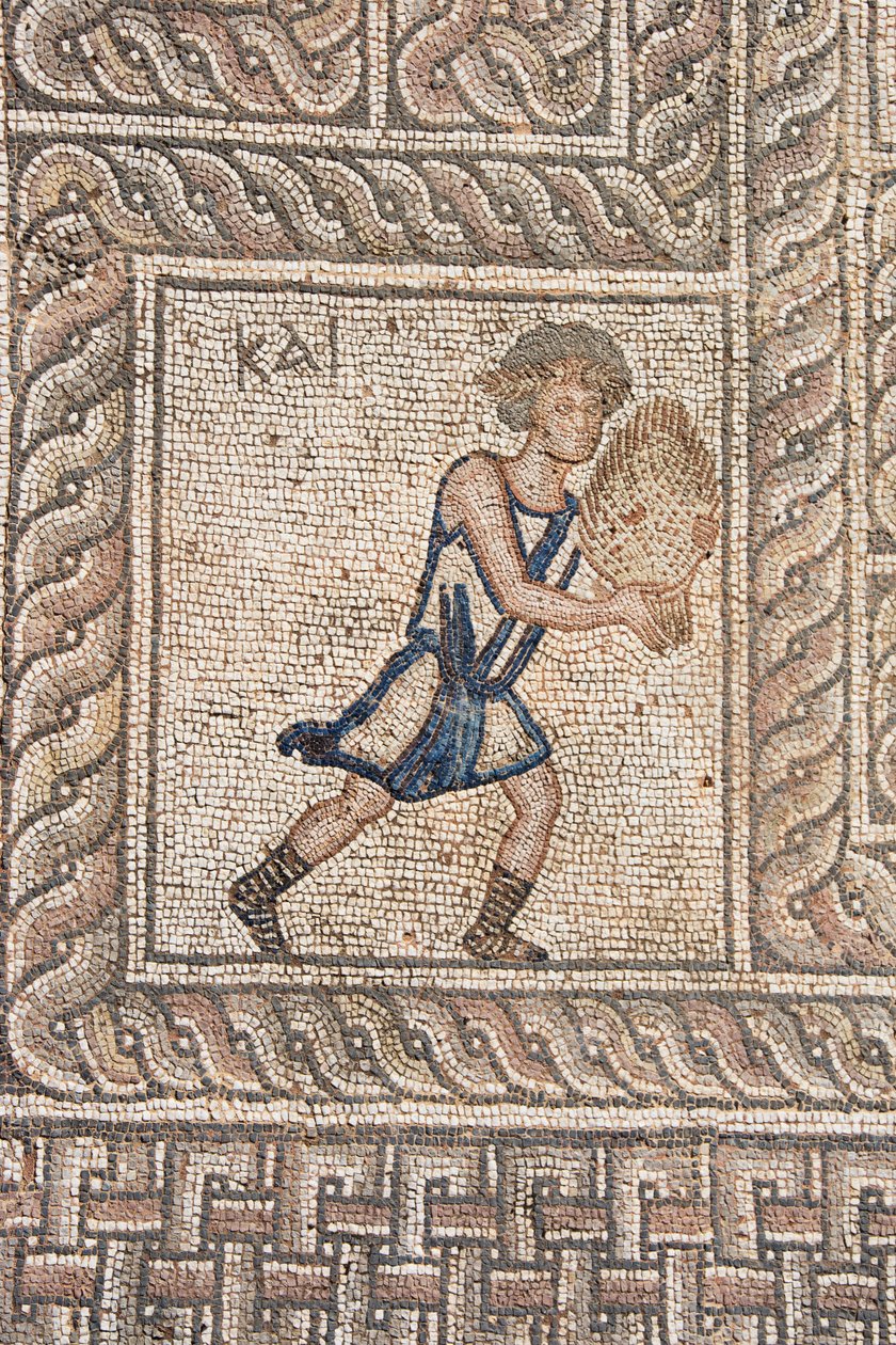 Mosaics in the Roman Agora (5th Century AD), Delphi, Peloponnese, Greece by Unknown