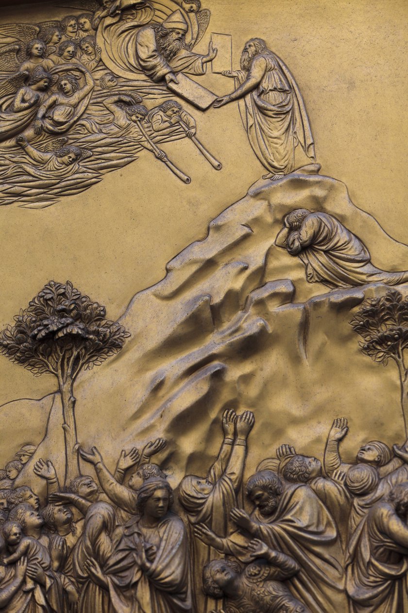 Moses Receiving the Ten Commandments by Unbekannt
