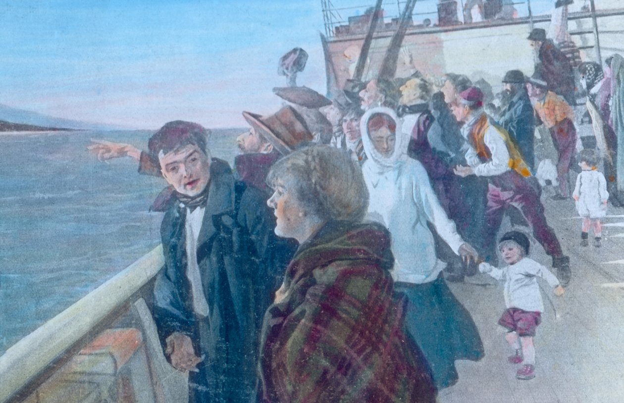 Passengers on the Deck of a Steam Vessel by Unbekannter Künstler