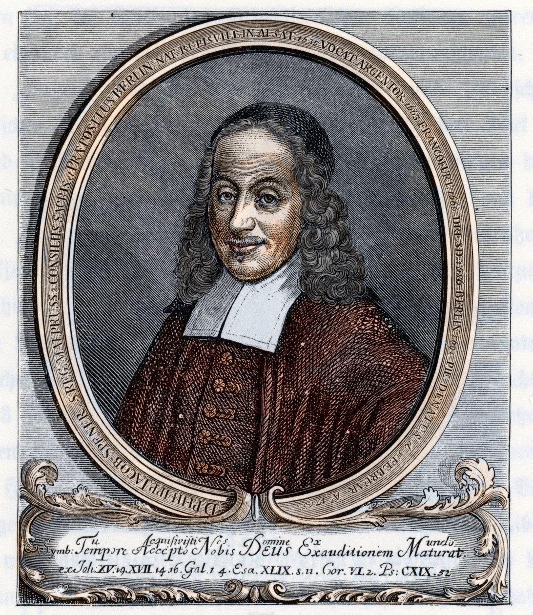 Portrait of Philipp Jacob Spener, Lutheran theologian founder of pietism (from 
