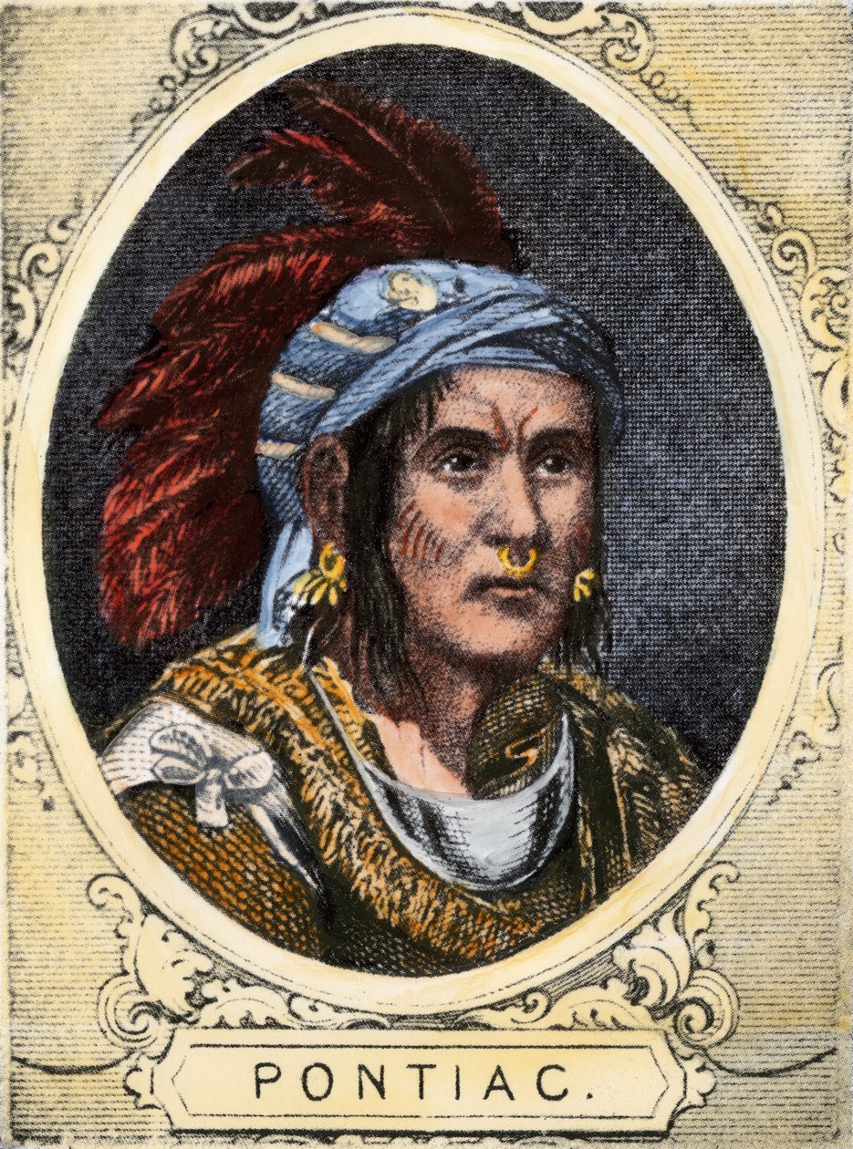 Portrait of Pontiac, chief of the Outaouais Indians of Detroit by Unbekannter Künstler