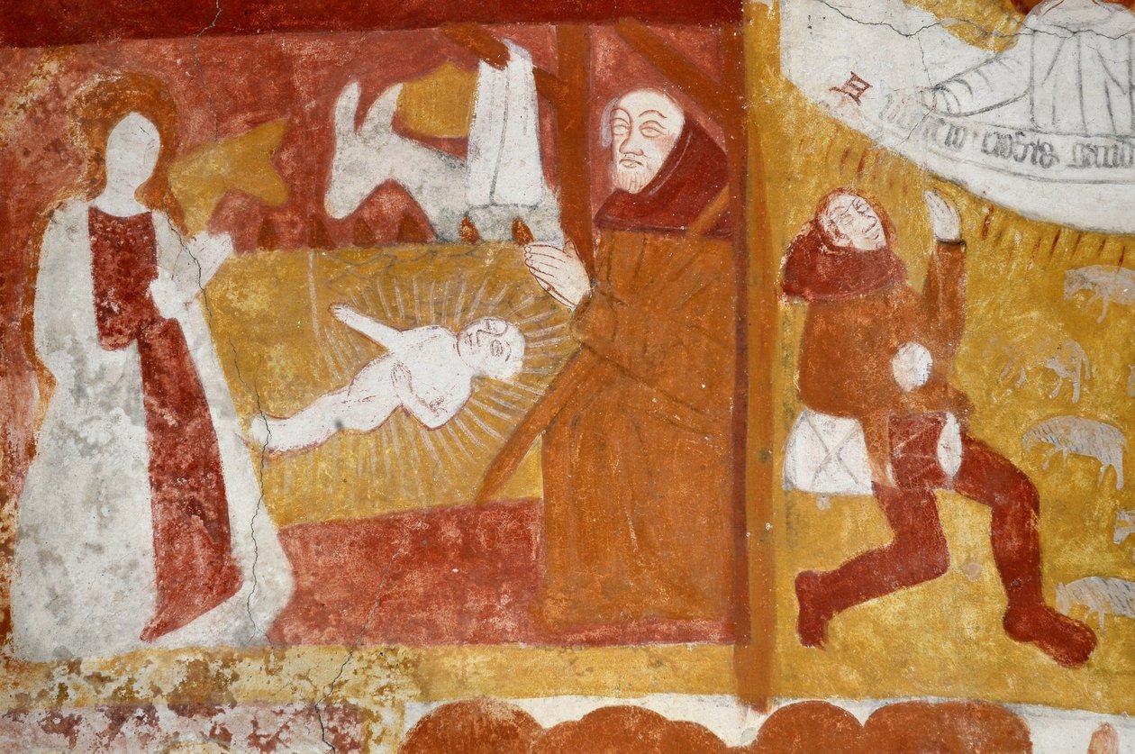 Romanesque art: The Chapel of St. Catherine, Voute in the cradle breeze, the Childhood of Christ, the Passion, the Last Judgment and Christ in the Majestic. Frescoes of the church of Notre Dame d