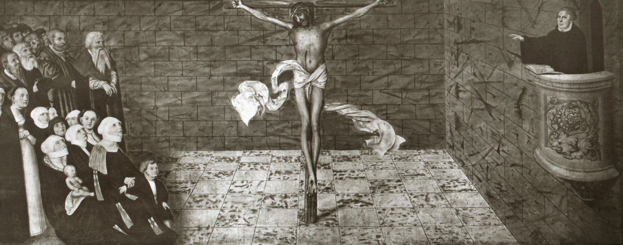 Scene from the Life of Protestant Reformer Martin Luther by Unbekannter Künstler